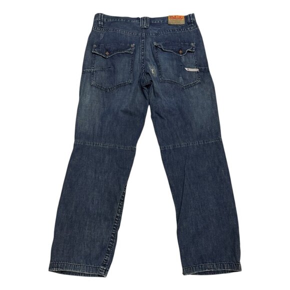 PARASUCO DENIM LEGEND Luxury Designer Distressed Denim Jeans Mens 36x32 - Picture 2 of 8